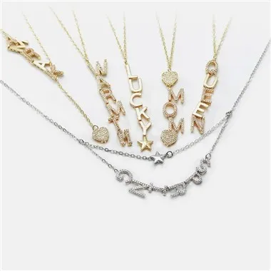 Colgante Inicial Zirconia Cúbica