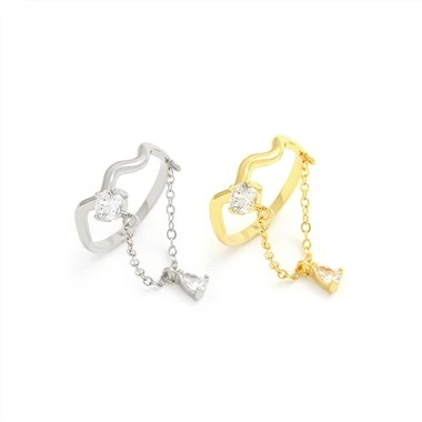 Nueva moda Cz anillo mujer